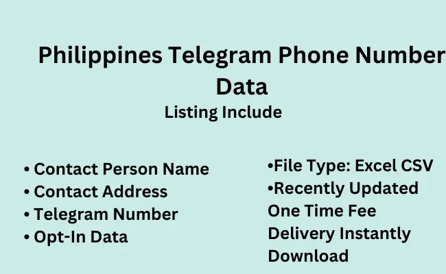 Philippines telegram phone number data