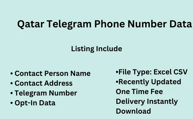 Qatar telegram phone number data