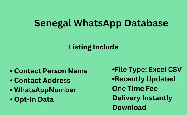 Senegal whatsapp database