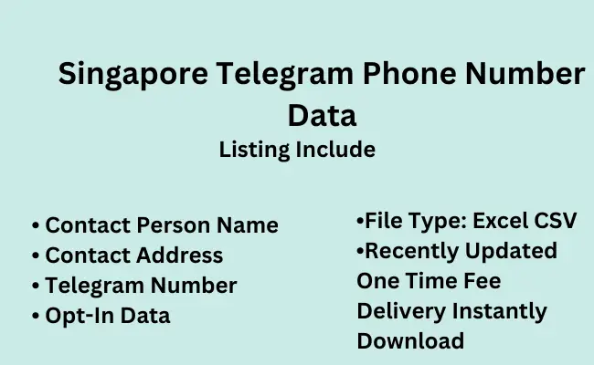 Singapore telegram phone number data