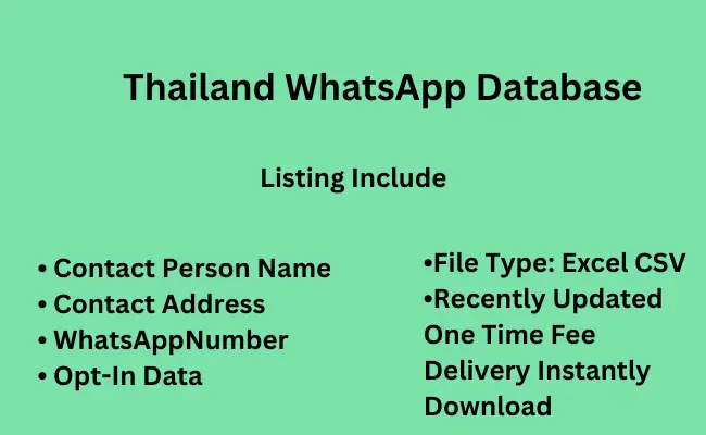 Thailand whatsapp database