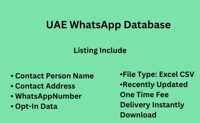 UAE whatsapp database