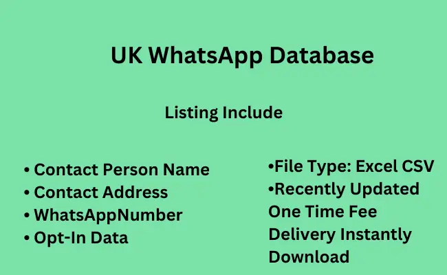 UK whatsapp database