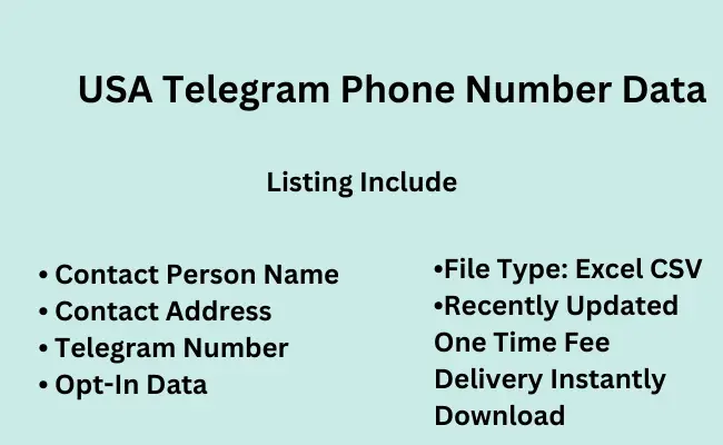 USA telegram phone number data