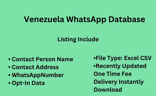 Venezuela whatsapp database